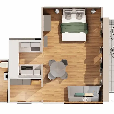 Diamante Ampio Monolocale Stile Alpino Apartment